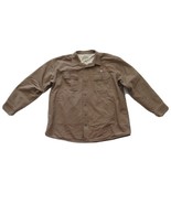 &quot;JAMIE&quot; CABELA&#39;S M Brown Canvas Lined Shirt Jacket 2XL Tall Button Long ... - $24.99