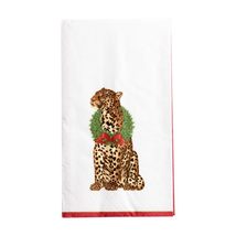 Entertaining with Caspari Wild Christmas Guest Towels, Ivory, Pack of 15 - £7.75 GBP