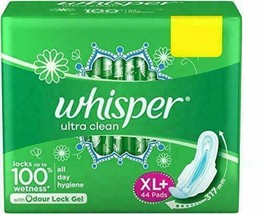 Whisper Ultra Clean XL+  Wings Sanitary Pads - 44 Pads | Free Shipping - $24.53