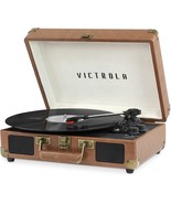 Victrola 3-Speed Vintage Portable Bluetooth Record Player With, Brw; Brown. - $63.93