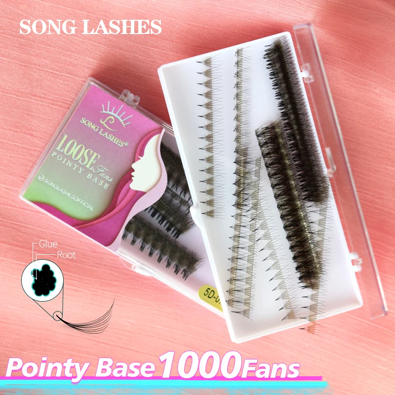 Sporting SONG LASHES A Narrow Stem Promade Fans Lash 8D 10D 12D Pointy Base Prom - £37.61 GBP