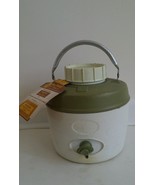 Poloron Vacucel Vintage Green Beige Water Cooler Jug Thermos Camping Pic... - $312.78 MXN