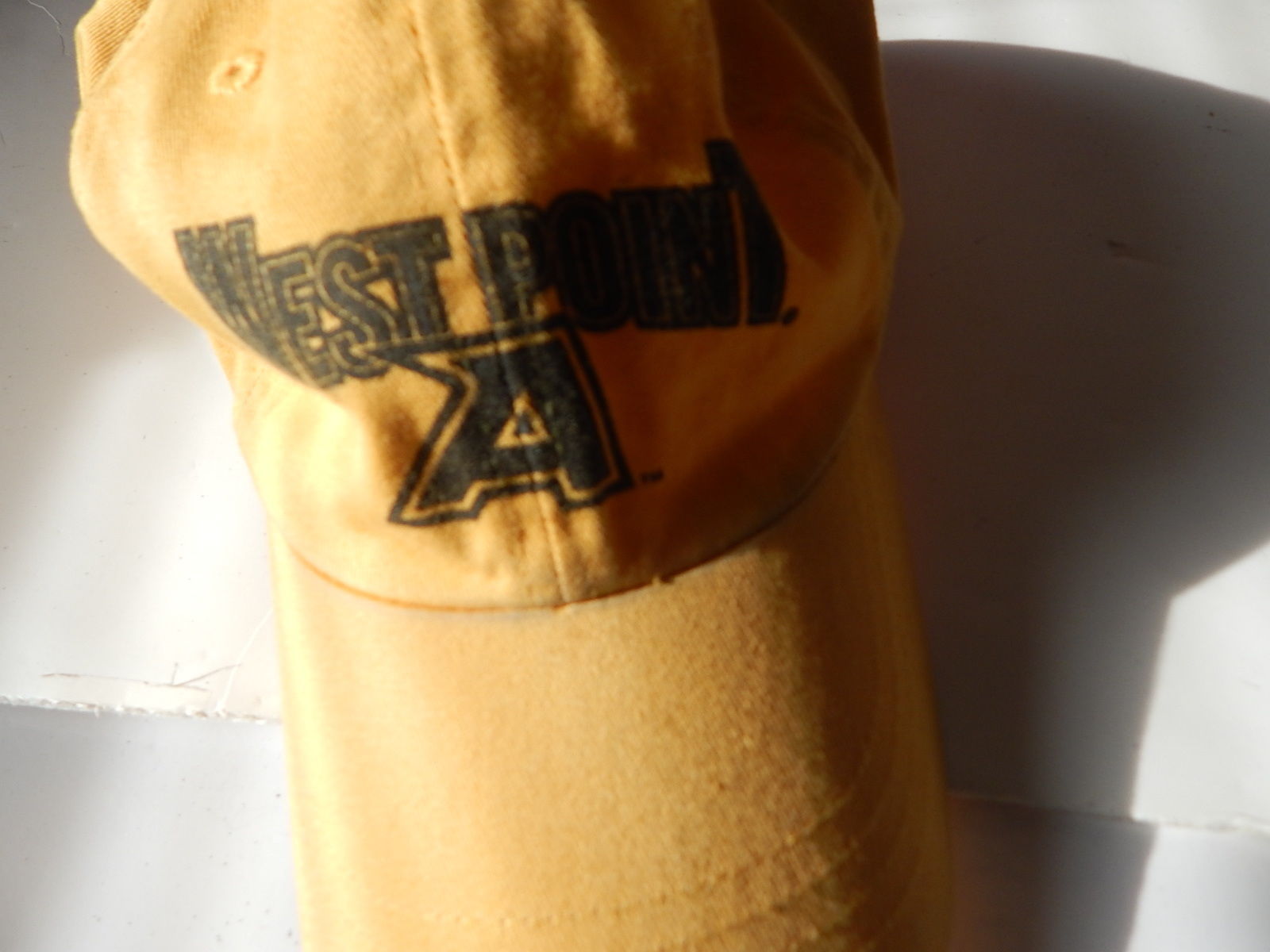 Vintage West Point Baseball cap hat with brown leather strap Made in Taiwan - $14.84