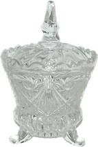 Nottingham Footed Glass Candy Dish with Lid by CIRCLEWARE - £11.18 GBP