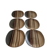 Better Homes and Gardens Bazaar Brown Square Dinner Plate Set of 6 - £32.29 GBP