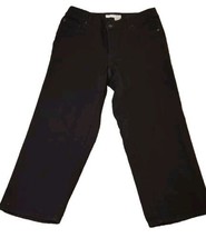 Chicos Women Platinum Jean Sz 0.5 Small Cropped Capri Black Embellished Pocket - £15.72 GBP
