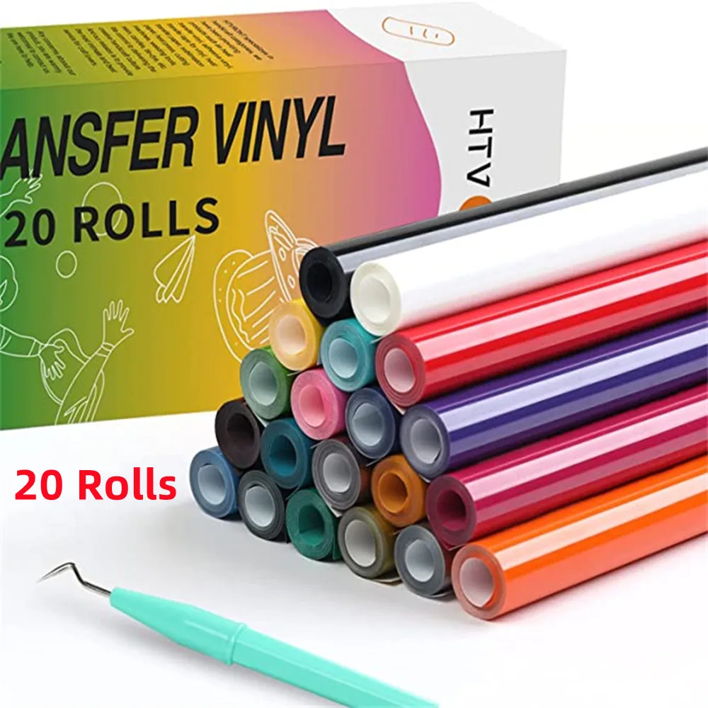 HTVRONT PU Heat Transfer Vinyl 12x3ft 20 pack - $43.81