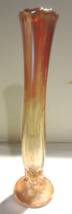 Vintage  Marigold twig Carnival glass bud vase - £11.68 GBP