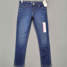 Wonder Nation Girls Jeans Size 8 Blue Stretch Skinny Adjustable Waist Medium Zip - £8.56 GBP