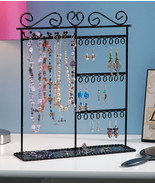 Metal Jewelry Display Stand 12 X 3.5 X 14 Inches Black - £48.37 GBP