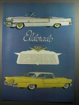 1956 Cadillac Eldorado Biarritz and Eldorado Seville Advertisement - £14.53 GBP