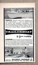 1960 Print Ad Trailorboat Fiberglass &amp; Aluminum Boats San Rafael,CA - $8.32