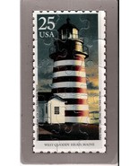 USPS POSTCARD - Lighthouses Commemorative Puzzle series - WEST QUODDY HE... - £7.99 GBP