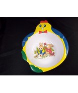 Easter Spring melamine bowl Chicken border shape bunnies in center - $61.86 MXN