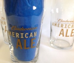 BUDWEISER AMERICAN ALE Beer Pub Glass - One glass for your collection!  - £3.05 GBP
