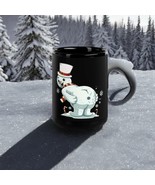 Funny Snowman Farting Coffee Mug | Black Christmas Gag Gift Cup | Unique... - €13,58 EUR+