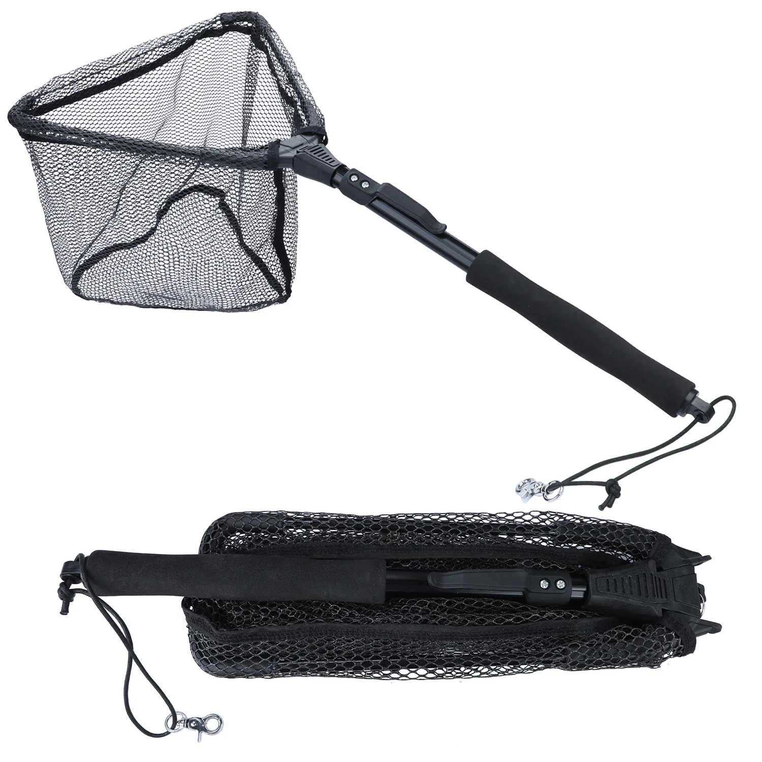 Sougayilang 70/95/112cm Retractable Fishing Net Telescoping Foldable ing... - $845.07 MXN