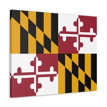 Maryland State Flag Canvas Vibrant Wall Art Unframed Home Decor - £60.04 GBP+