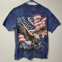 The Mountain Eagle American Flag Tee Shirt Blue Murica USA Independence ... - $8.60