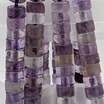 Natural Amethyst Heishi Beads – 4x2mm Flat Disc Gemstone Bead Strand, So... - $7.49