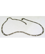 Unisex 22.5&quot; Sterling Silver Figaro Link Chain Necklace - $1,862.86 MXN