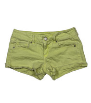 American Eagle Women Size 4 (Measure 28x2) Yellow Stretch Cut Off Jean Shorts - £9.59 GBP