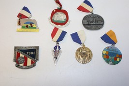 Vintage 1980&#39;s Lot of 7 Nebraska Walkfest / Volkssports Medals Award Tro... - $18.80