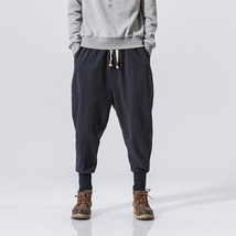 MrGB 2022 Chinese Style Men Cotton Linen Harem Pants Streetwear Man Casual Jogge - £65.73 GBP