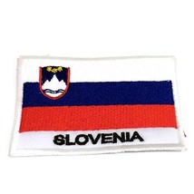 The National Flag Of Slovenia Patch Emblem Logo 2" x 2.8" Sew On Embroidered ... - $15.99