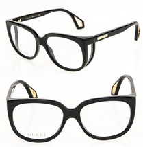 GUCCI 0470 Black Gold Blinker Grandpa Eyeglasses GG0470O 001 Optical Unisex - £331.51 GBP