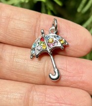 925 Sterling Silver Plated UMBRELLA Pendant, Fashion Pendant Locket, Par... - $332.26 MXN