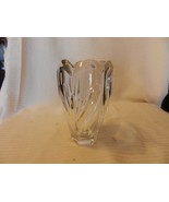 Marquis Waterford Crystal 6 Sided Flower Vase with Cut Leaves 6.5&quot; Tall - £196.65 GBP
