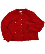 MNG Mango Red Textured Cropped Jacket – Women&#39;s 2XL – NWOT - $69.99