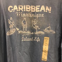 Caribbean ISLAND LIFE T-Shirt Mens XL light blue paddle board NEW with tag XL - £25.29 GBP