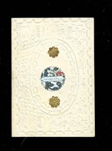 1865 antique VICTORIAN EMBOSSED sincerity CARD die cut - $74.20