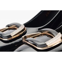 The Ferrara Black Patent Leather Block Heel Pump Women Shoe image 3