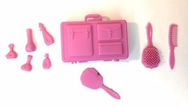 Barbie Pink Suitcase Luggage &amp; Vanity Accessories 22007-2749 Indonesia 9... - £10.94 GBP
