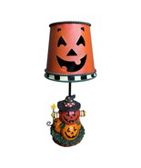 Pumpkin Halloween Metal &amp; Resin Tea Light Candle Holder Witch Hat Jack-O... - $18.00