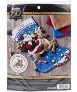 Bucilla Reindeer Santa Stocking Kit Adult Cotton Holidays - $870.18 MXN