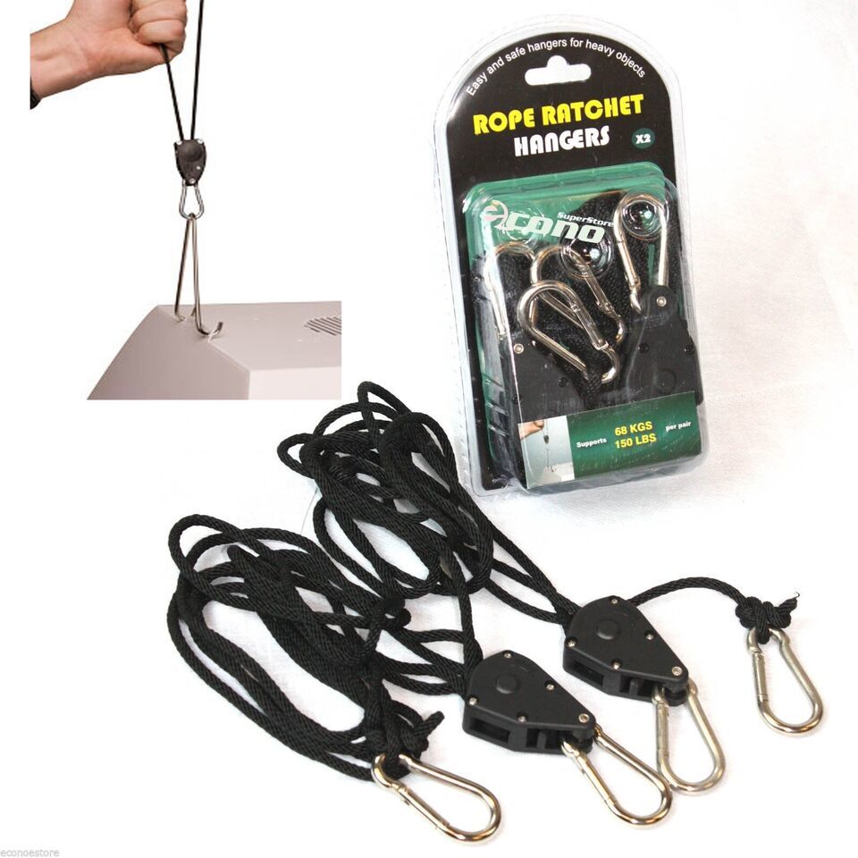 1 Pair  Rope Ratchet Heavy Duty Light Hanger For reflector fixtures 150l... - $8.59
