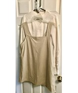 Womens Sleeveless Jumper &amp; Sexy Sweater Cream Brown Sz. M EXCELLENT! - $22.92