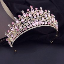 Luxury Baroque Pink Crystal Bridal Tiara | Swarovski crystal tiara | Pri... - £33.07 GBP