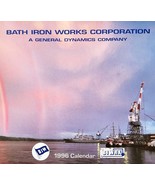 1996 Bath Iron Works 12 Month Calendar Vintage Unused Maine Maritime LgMag - €25,73 EUR