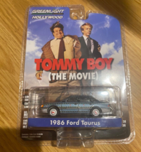 Greenlight Tommy Boy Movie 1986 Ford Taurus Crash 1/64 Diecast Car Blue - £6.92 GBP