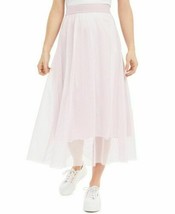 Alfani Mesh Midi Skirt Size XL Lilac Sky Womens A-Line Elastic Waist Lin... - £15.81 GBP