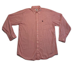 Southern Proper Long Sleeve Button Down Dress Shirt Pink Polka Dot Mens Large - £15.24 GBP
