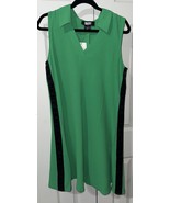 DKNY GREEN Dress With BLACK Logo Side Tape SZ M NEW - $165.33 CAD