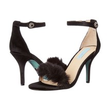 Betsey Johnson Crystal Nolte Black Velvet Faux Fur High Heel Pumps 6 NIB - £27.10 GBP