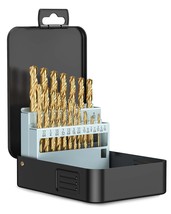 Lichamp 21-Piece Hss Drill Bit Set, Titanium Coating High-Speed Steel Dr... - $578.98 MXN