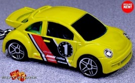 Htf Key Chain Ring Yellow Vw New Beetle Volkswagen Ltd Great For Gift Or Diorama - $38.98